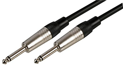 Pro Signal 10m Loudspeaker Lead – 6.35mm (1/4) Jack to Jack, Black, 2×1.5mm² Pure Copper – PSG01302