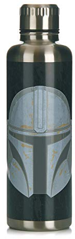 Paladone Mandalorian Metallwasserflasche, Edelstahl, 500 Milliliter