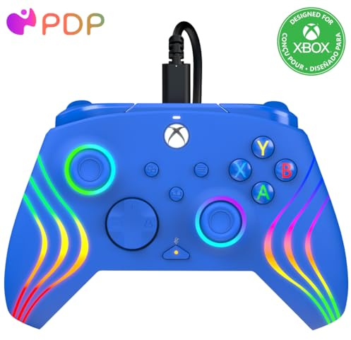 PDP Xbox Afterglow Wave Wired Controller Blue