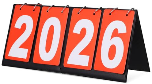 VANZACK Sports Game Score flip Score Keeper Score Flipper Scoring Board Digital Scoreboard flip Numbers Score 4 Digit Scoreboard Basketball Scoreboard Tabletop Scoreboard Flipper Desktop