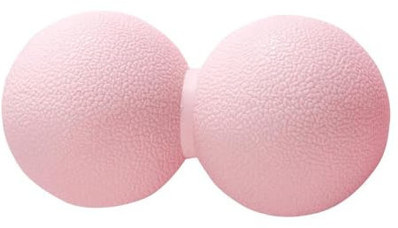 Xensamy Double Lacrosse & Micro-Elastic Peanut Massage Ball - Myofascial Release Tool for Muscle, Back, Foot, and Physical Therapy, Mobility Roller for Acupressure and Relaxation (Pink)