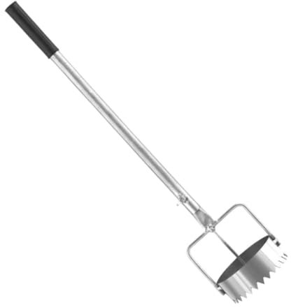 Perforadora de metal para plantar y trasplantar hortalizas, películas de plástico agrícola, herramienta de perforación de jardinería, herramienta de mango de mantillo de hierba, agujero de césped