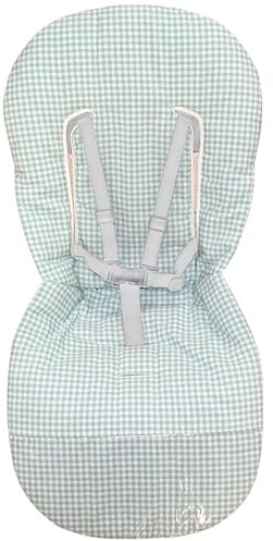 Colchoneta Silla Paseo Universal para Carritos, Comodidad para todas las estaciones, Transpilable, Malla 3D Supersuave,Compatible con la Mayoría de Sillas, Fácil de Lavar (Vichy Verde)