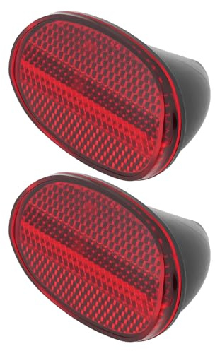 ECSiNG 2 Reflectores Ovalados para Guardabarros Trasero de Bicicleta de 62 X 43 Mm Compatibles con La Mayoría de Bicicletas con Guardabarros.