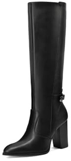 QUEEN HELENA Stivali Classici con Tacco Alto Donna X29-121 (Nero, Taglia unica, Sistema Taglie Calzature EU, Adulto, Donna, Numero, Media, 37)