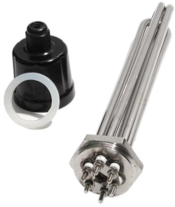 Tubo Di Riscaldamento, Compatibile Con SNDHEATER, DN32 DN40 Elettrico Riscaldamento Rapido Dell'acqua 220V 304SS Filettatura Liquido Riscaldatore A Immersione 3KW(DN32,6KW 250mm)