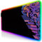Titanwolf - RGB Gaming Mauspad - LED Schreibtischunterlage - 800x300 mm - XXL Mousepad - LED Multi Color - 11 Beleuchtungs-Modi - 7 LED Farben Plus 4 Effektmodi - abwaschbar - Wolfshead