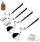 Edelstahl-Kaffeelöffel, Marmelade-Honig-Spirallöffel-Set, 2 Sets exquisiter Edelstahllöffel, Dessertlöffel, Kaffeelöffel mit gebogenem Griff, Honiglöffel, Teelöffel Haushaltsgeschirr (silber)