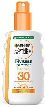 Garnier Ambre Solaire Invisible Protect Bronze, Spray Protection Solaire SPF30, 200 ml