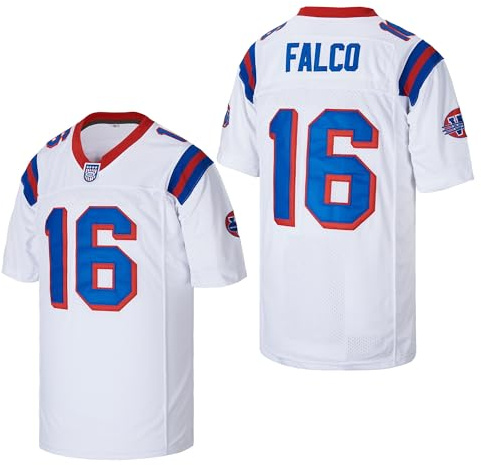 CGUBJI Mens Shane Falco #16 The Replacements Movie Football Jersey Stitched White Size L