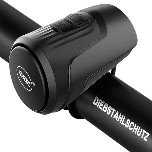 Electric Bike Bell for Adult, 125db Anti-Theft Alarm Loud E-Bike Horn with 1 Sound Modes USB Rechargeable Waterproof Bicycle Horn for MTB/BMX Scooter/Road Cycling