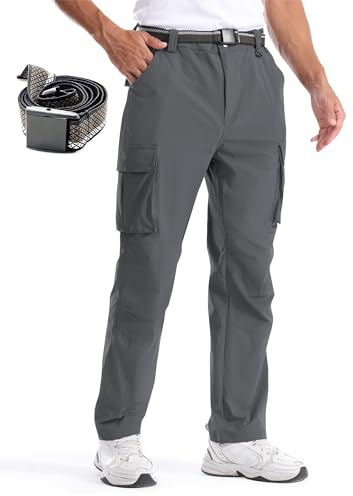 BondiTrekk Pantalon de randonnée pour homme, séchage rapide, léger, pantalon de travail élastique et imperméable pour les activités de plein air printemps/été style fin printemps/été style fin