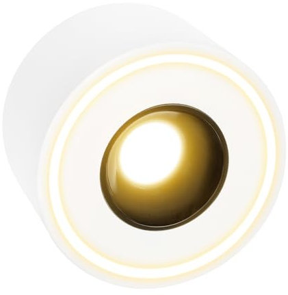 URing Faretti Led Soffitto Bianco - Super Piatto - Ø97x55mm - Faretto da soffitto LED 8W 1680lm - 3000K Luce Calda - Rotondo Faretti Soffitto 230V, Faretto Led Interno in Alluminio