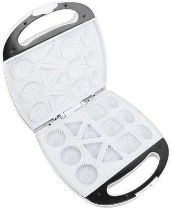 Naroote Macchina per Biscotti Elettrici, Macchina per Cookie Compatta con Piastra di Riscaldamento per Cialda in Alluminio (Plug 220v)