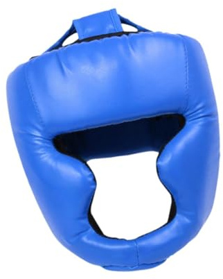 ICDKOYK Casco de Boxeo con protección para mejillas, Protector de Cabeza portátil para Sanda, Muay Thai, MMA, Adulto, Azul, Azul, Niños