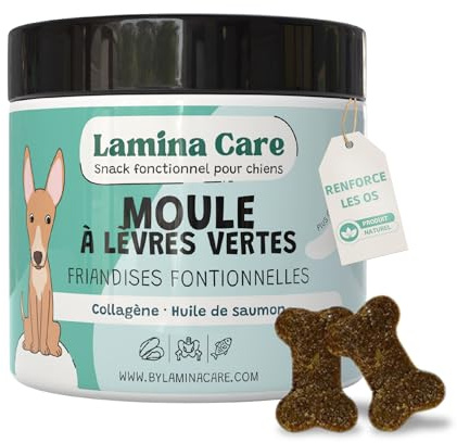 lamina care – Snacks articulares para Perros con Mejillón de Labio Verde y Aceite de Salmón, Condroprotector Natural para Articulaciones, Movilidad y Cartílago – 90 Snacks