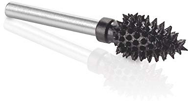 Kutzall Extreme Flame Rotary Burr, 1⁄8 Shaft, Very Coarse- Woodworking Attachment for Dremel, Foredom, DeWalt, Milwaukee. Abrasive Tungsten Carbide, 1⁄4 (6.3mm) Dia. X 1⁄2 (12.7mm) Length FLX-14-EC
