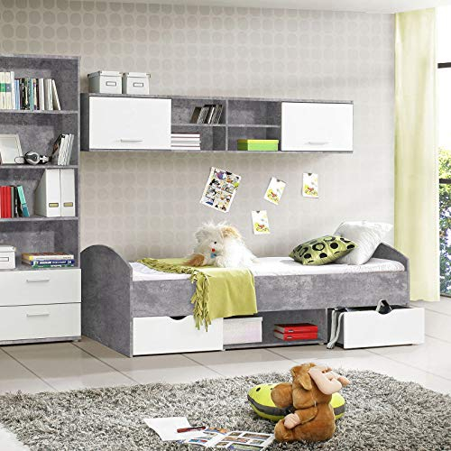 ROLLER Bettanlage - Betonoptik - 90x200 cm