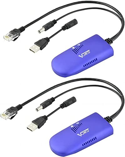 Vonets VAP11G-300（EIN Paar） 2,4-GHz-Band-WLAN-Brückenadapter WiFi auf LAN 300Mbit/s 802.11b/g/n für Überwachung, Sicherheitssystem, Elektronische Waage mit Access Point-Funktion Interne Zwei Antennen