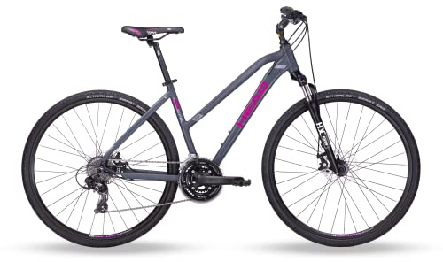 HEAD I-Peak 1.0 Joy Crossbike, da donna, grigio opaco, rosa, 54