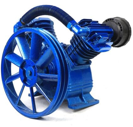 5,5 hk V-formad kompressor dubbel cylinder kompressoraggregat tryckluftsaggregat, 44 x 32 x 42 cm, 600 l/min (21,1 cfm), 850 rpm