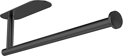 Generico Portarotolo Cucina Adesivo Sotto Armadi e Parete, Portarotolo da Cucina Per Cucina e Bagno, Porta Carta da Cucina In Acciaio Inossidabile, Nero
