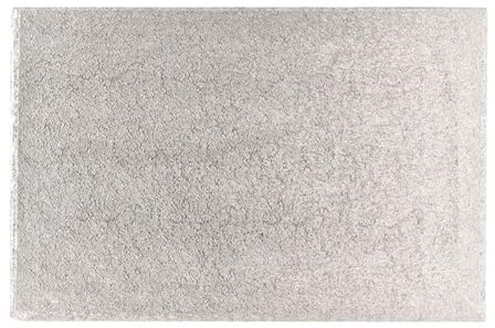 Cake & Party Cut Edge Boards 10 x 5 Inch Oblong Rectangle Yule Log Board Cake Decorating Wedding Christmas Silver Support Card 1.8mm 5 Pack