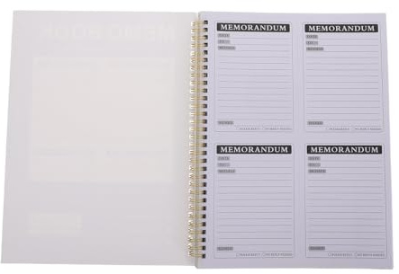 JEWEDECO Quaderno senza Carbone A4 Nero in Carta Tecnologia senza Carbonio per Ufficio e Centro Messaggi, Copia Chiara e Adattabilità Multi-scenario
