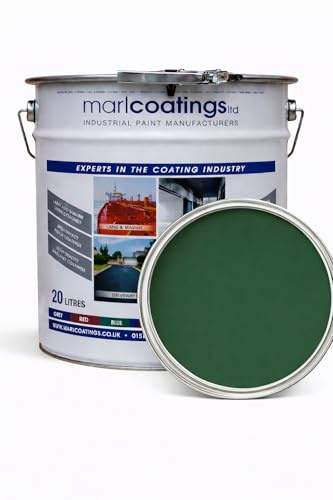 marlcoatings Heavy Duty Hardwearing Polyurethane Concrete Industrial (20L Dark Green) Semi Gloss Floor Paint, Great for Garages, Car showrooms, Factories and Many other uses.