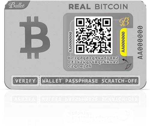 Ballet Real Bitcoin - La Tarjeta de Almacenamiento en frío de criptomonedas más fácil, Billetera de Hardware de criptomonedas con Soporte para múltiples Monedas