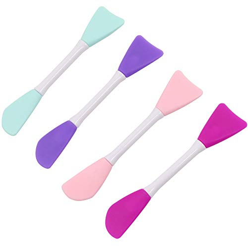 Pinceles de silicona para mascarillas, mascarillas faciales, mascarillas faciales, suero o manualidades (4 unidades)