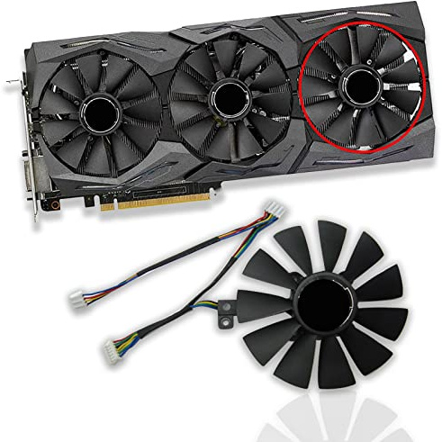 Dotodo Ventola di raffreddamento della scheda grafica FDC10U12S9-C FDC10H12S9-C T129215SU per ASUS GTX 980 Ti R9 390X 390 GTX 1060 1070 1080 Ti RX 480 RX480 Ventola di raffreddamento (Fan-C-6PIN)