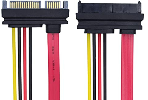 CY SAS-Kabel SFF-8482 SAS 29-polig auf SATA 22-polige Festplattenlaufwerk-Verlängerungskabel mit 22-poligem SATA-Stromanschluss