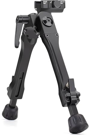 Zeadio Pivotierbarer Neigbarer Zweibein mit Schnellverschluss für Picatinny Weaver Schiene, 7 bis 10
