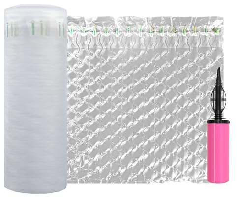 Hijelyn Inflatable Bubble Cushioning Wrap Roll Bottle Shipping Sleeves 15.7x164' Air Pillows for Shipping Moving, Large Size Air Bubbles Packing Supplies for Fragile Items Packaging Material