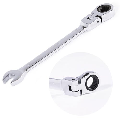 Navegando Kombi-Ratschenschlüssel 13mm,Ratschenringmaulschlüssel mit Gelenk, aus CR-V mit Spiegelpolierter Oberfläche