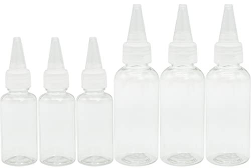 6-Pack Small Squeeze Condiment Bottles - Squeezable Dropper Bottles for Travel, Empty, Sauce, Lotion with Funnel, Label, Pen
