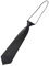 Lufdegim Krawatte Jungen Mädchen, Kinderkrawatte Einfarbig Schule Satin Krawatte Seideneffekt 28cm krawatten mit Gummiband für Hochzeit Schuluniform (Schwarz)