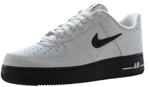 NIKE Herren Air Force 1 Sneaker, weiß/schwarz, 44.5 EU