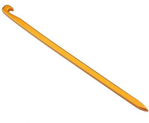 SPYMINNPOO Estacas de Aluminio Resistentes para Tienda de Campaña, Paquete de 10 Clavijas de Roca de 16cm para Toldo Al Aire (Gold)