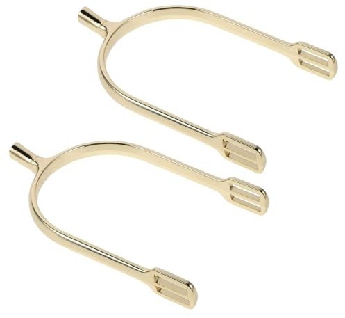 HOODANCOS Engelska Ridsporrar för Herrar Ergonomiska Cowboystil Spurs i Guld Professionella Hästtillbehör för Träning Tävling och Show