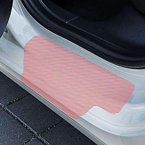 Tesvolution® Schutzfolie Einstiegsleisten hinten für Tesla Model Y 2021 + 2022 + 2023 + 2024 + 2025- Lackschutzfolie Türeinstiege selbstklebend transparent Lackschutz oder Stoßstangenschutz Zubehör