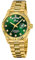 Lotus Herren Armbanduhr aus Edelstahl in der Farbe Gold-Grün 41,5mm, Wasserdichtigkeit: 10Bar, 18857/6