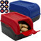 ARTECSIS Kartoffel Aufbewahrungsbox rot/blau 2er Set I Gemüsebox Kartoffelbox mit Deckel für ca. 4 kg Kartoffeln + 6 Aufkleber mit Gemüsesorten