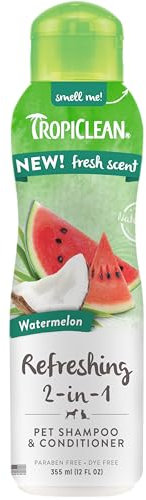 TropiClean Watermelon Refreshing 2-in-1 Shampoo and Conditioner, 355 ml
