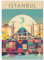 Happymotive Städteposter | Istanbul Retro Poster Vintage | Schlafzimmer Deko Bild im Hochformat | Bilder Wohnzimmer | Kunstdrucke in A2 40x60, A3 30x40, A4 20x30 300g Papier ohne Rahmen