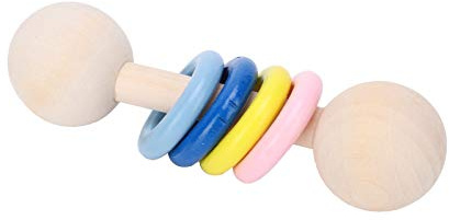 Generic Giocattoli Rassel, Stimolanti Sonagli di Legno Sensoriale, 360 Gradi Felici per il Bambino (#1)