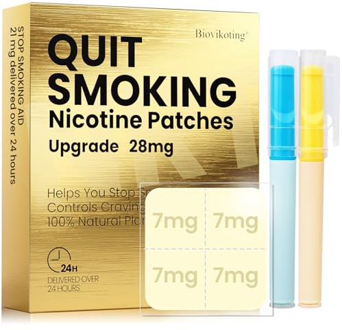 28 mg Nicotine Patches, Quit Smoking Patches, Transdermal System Patch, Help Quit Smoking, Stop Smoking Aids that Work, 4 Customizable 7mg Doses, 14 Patches