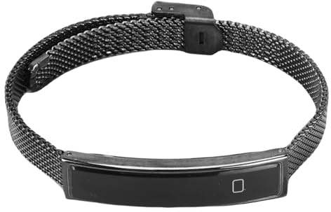 Plyisty Bracciale Intelligente, Fascia di Tracker Fitness da 16,5 G, Otturatore Remoto, 5,6 Mm Slim, Ricordo di Chiamata, IP68 Waterproof, Reports Settimanali, per e per Telefoni iOS (Black)