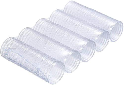 DILISEN 40 mm mynthållare kapslar rund plast klar myntbehållare fodral för myntförvaring (100)